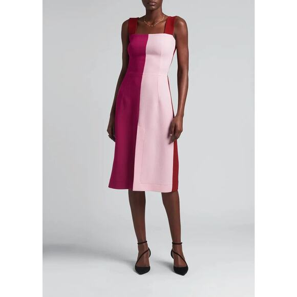 NWT DOLCE & GABBANA Dress Pink Colorblock Sheath Bodycon IT 36 US 0 - Picture 2 of 15